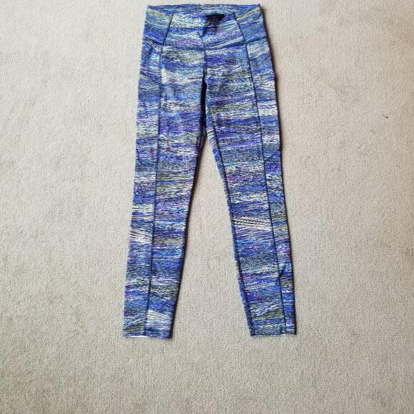 Lululemon Fast and Free Tight II 25" Non-Reflective Interconnect Blue size 6 - Picture 4 of 7